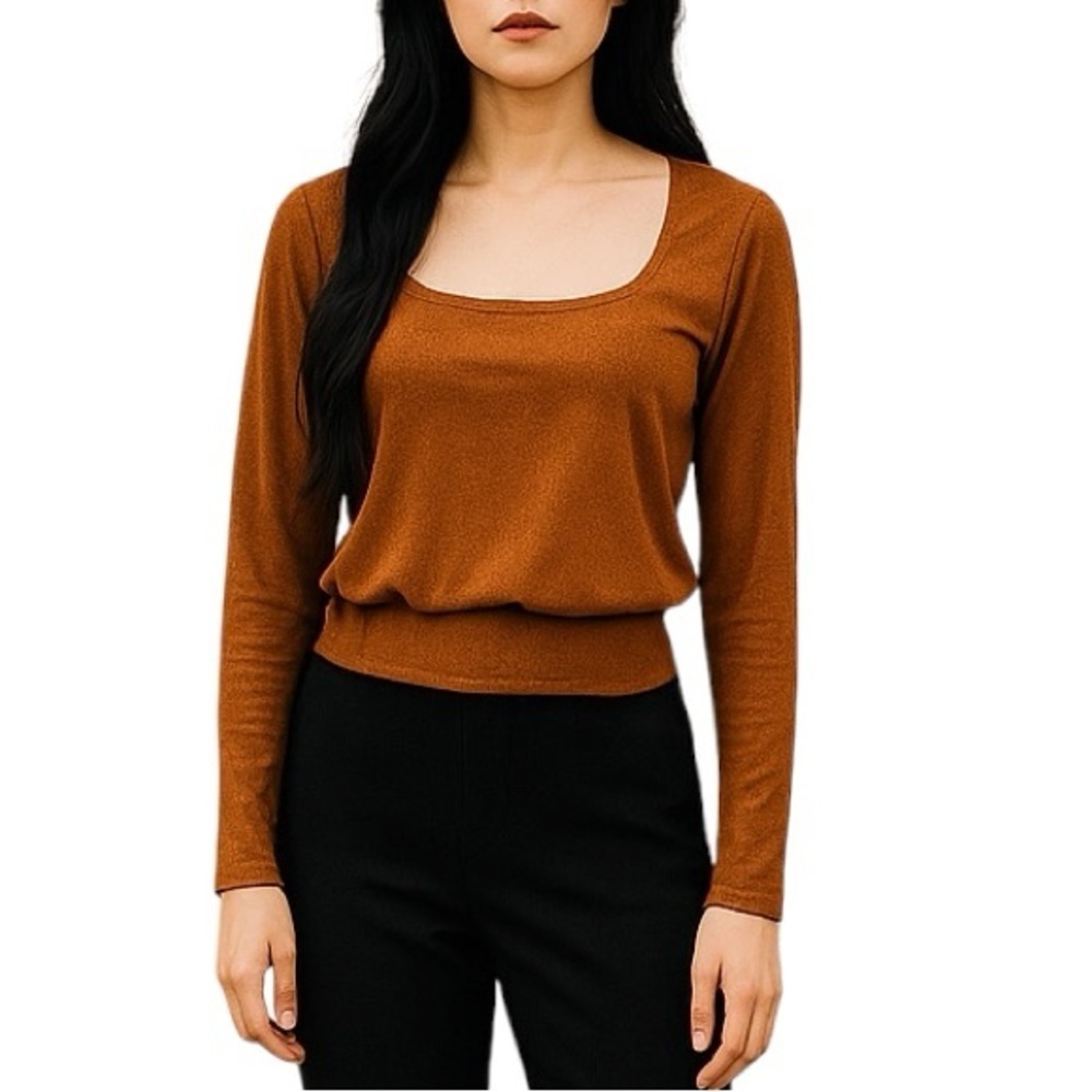 BP Square Neck Top Brown